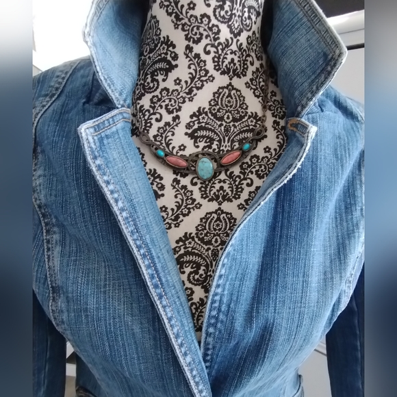 Caroline Emmons Turquoise & Corral, Style Rustic Vibe Bib Necklace - Picture 7 of 13